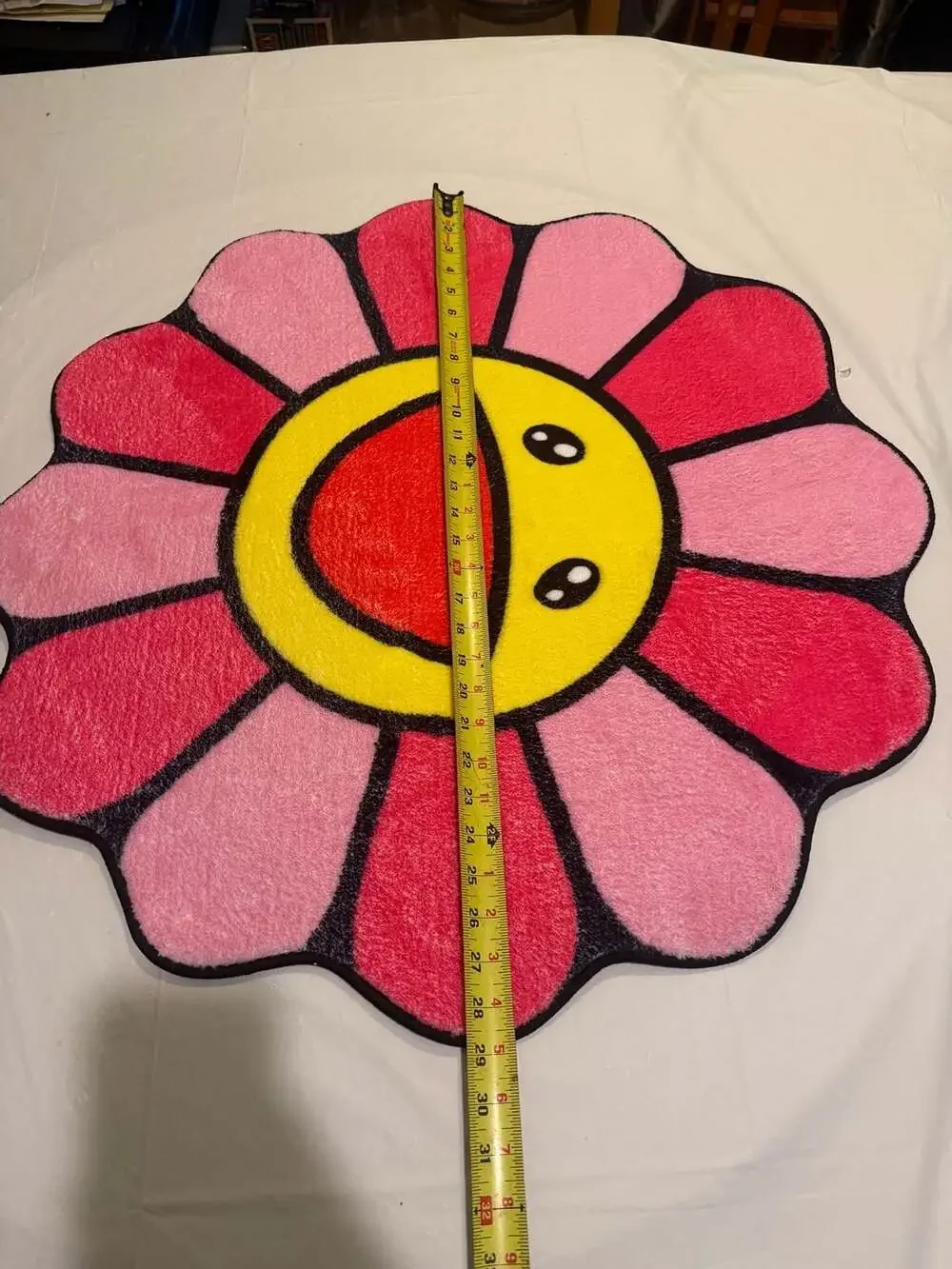 Takashi Murakami Style Kaikai Kiki Flower Area Rug